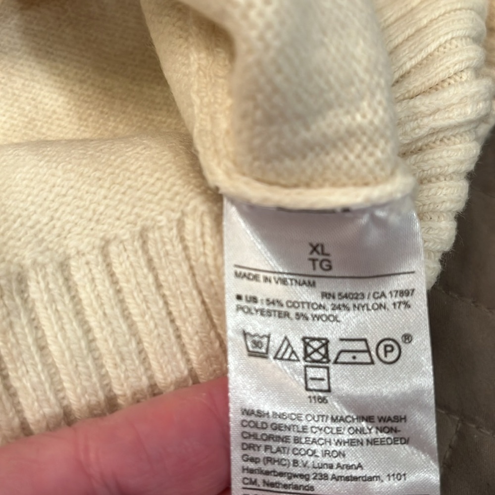 Banana Republic TRANSITION CREAM COVETED SWEATER/NWT/XL - Picture 10 of 13